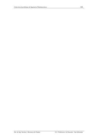 Colección de problemas de Ingeniería Fluidomecánica 144
Dto. de Ing. Nuclear y Mecánica de Fluidos E.U. Politécnica de Donostia – San Sebastián.
 
