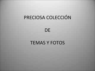 PRECIOSA COLECCIÓN DE TEMAS Y FOTOS 