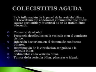 Colecistitis diapositivas