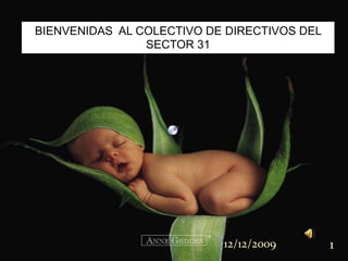 BIENVENIDAS  AL COLECTIVO DE DIRECTIVOS DEL SECTOR 31 08/11/2009 1 