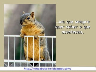 …um que sempre quer saber o que aconteceu,http://meteaboca-rei.blogspot.com/ 