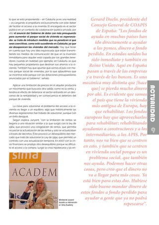 9
ACTUALIDAD
Montserrat Junyent
durante su intervención
en Sima Academy
lo que se está proponiendo – en Cataluña ya es una...