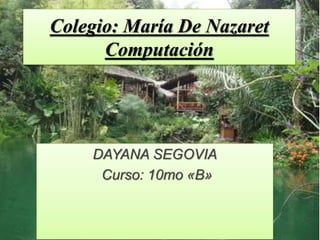 Colegio: María De Nazaret
Computación
DAYANA SEGOVIA
Curso: 10mo «B»
 