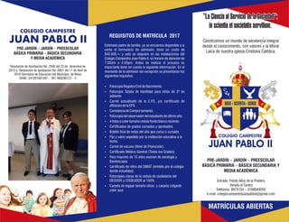 Colegio  Campestre Juan Pablo II