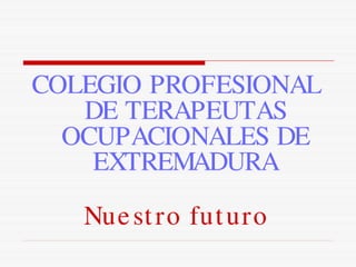 Colegio Profesional Terapeutas Ocupacionales Extremadura