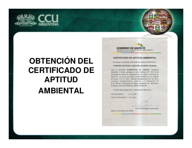Certificado de Aptitud Ambiental