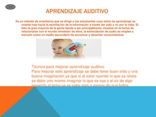 TIPOS DE APRENDIZAJE