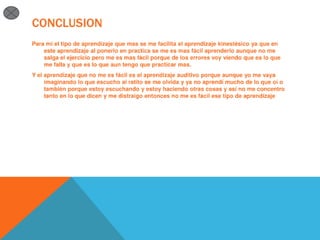 TIPOS DE APRENDIZAJE