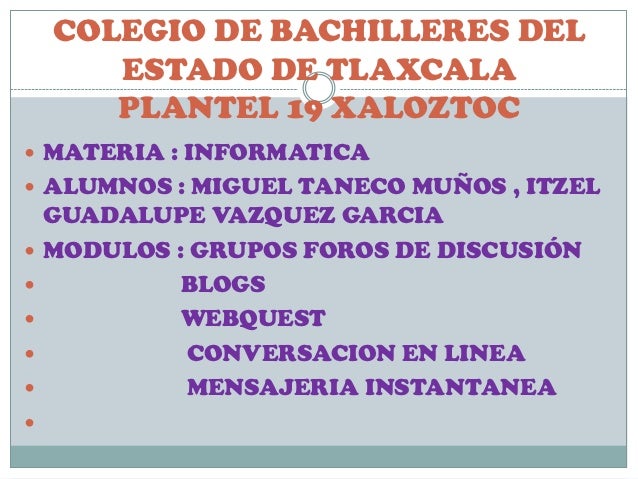 Colegio de bachilleres del estado de tlaxcala