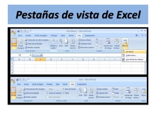 Pestañas de vista de Excel
 