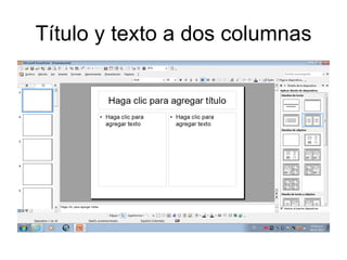 Título y texto a dos columnas