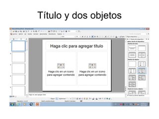 Título y dos objetos 