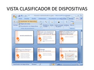 VISTA CLASIFICADOR DE DISPOSITIVAS
 