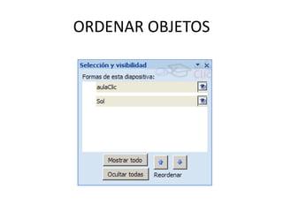 ORDENAR OBJETOS
 