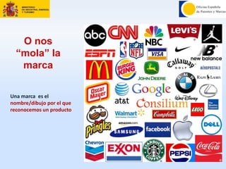 O nos
“mola” la
marca
Una marca es el
nombre/dibujo por el que
reconocemos un producto
 