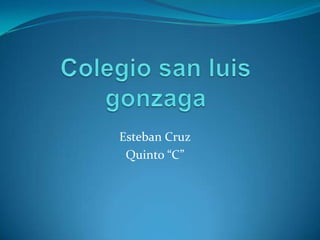 Colegio san luisgonzaga Esteban Cruz Quinto “C” 