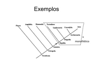 Exemplos




           monofilético
 