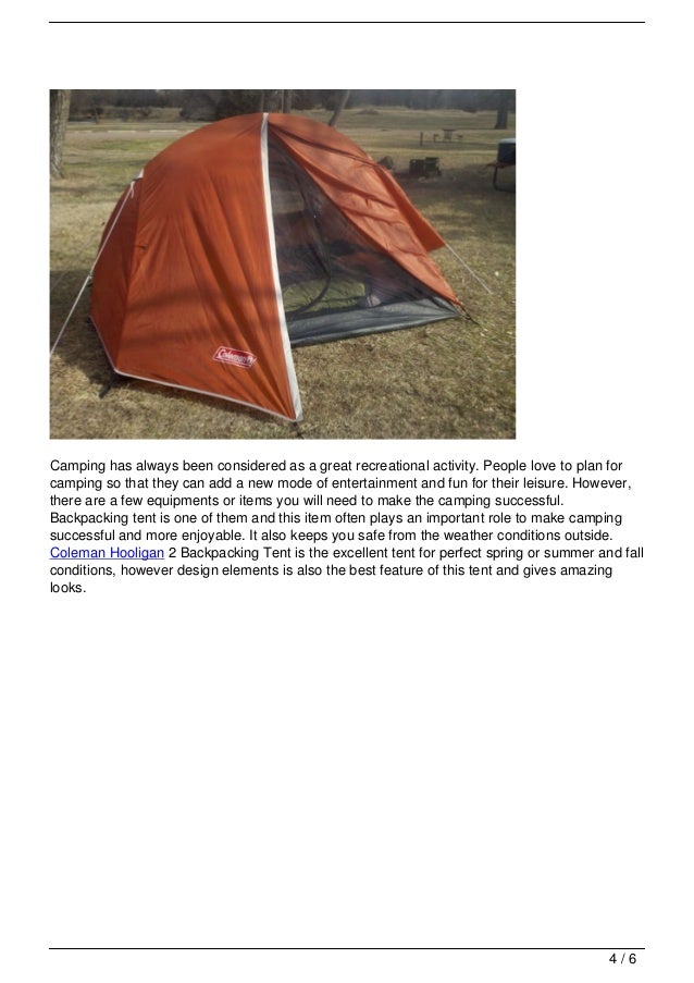 Coleman Hooligan 2 Backpacking Tent Review