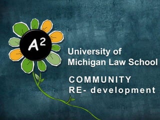 University of
Michigan Law School
COMMUNITY
RE- development
 