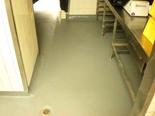 Step 5 – Laying polyurethane non slip flooring