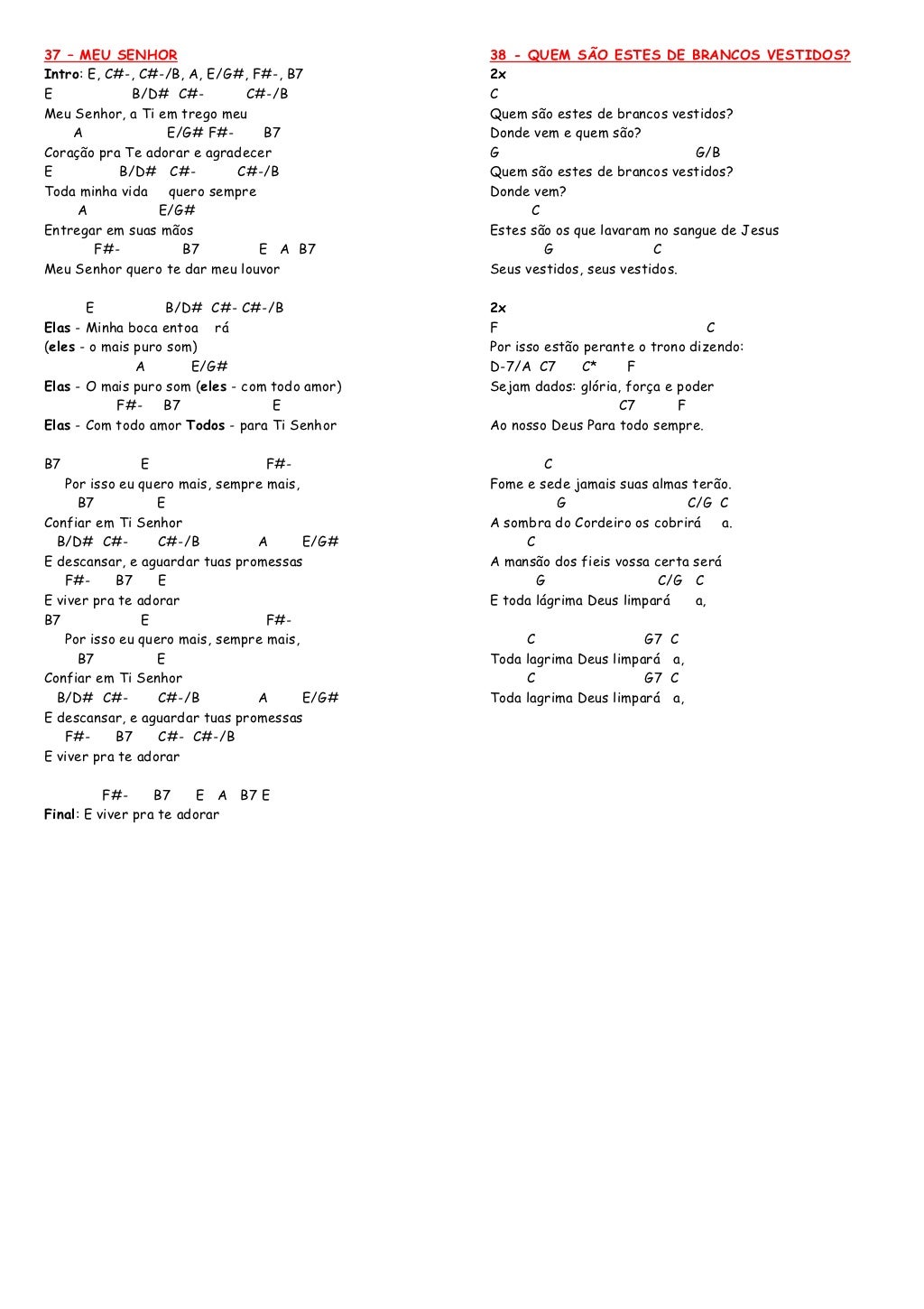 Coletanea de louvores suplementar cifra