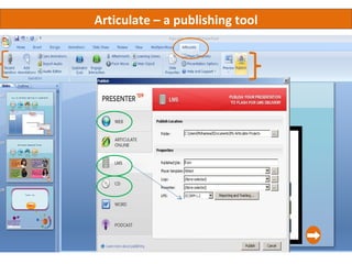 Articulate – a publishing tool
 