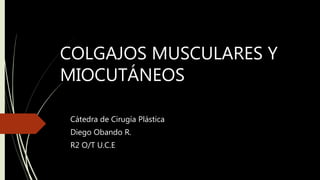 COLGAJOS MUSCULARES Y
MIOCUTÁNEOS
Cátedra de Cirugía Plástica
Diego Obando R.
R2 O/T U.C.E
 