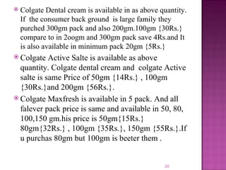Tariffe Code For Colgate Colgate | PPT