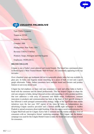 Colgate brand image | DOCX
