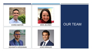 OUR TEAMCHRIS MAYOR ARIA JELINEK
ASHWATH KRISHNAN JOAO ARAUJO
 