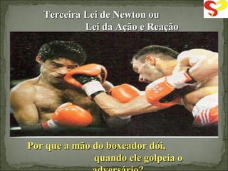 Por que a mão do boxeador dói,  quando ele golpeia o adversário? Terceira Lei de Newton ou  Lei da Ação e Reação 