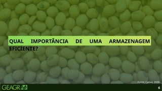 6
Fonte: Canva, 2026.
QUAL IMPORTÂNCIA DE UMA ARMAZENAGEM
EFICIENTE?
 
