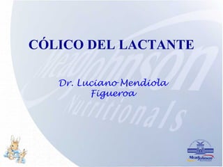 CÓLICO DEL LACTANTE

   Dr. Luciano Mendiola
         Figueroa
 