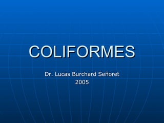COLIFORMES Dr. Lucas Burchard Señoret 2005 