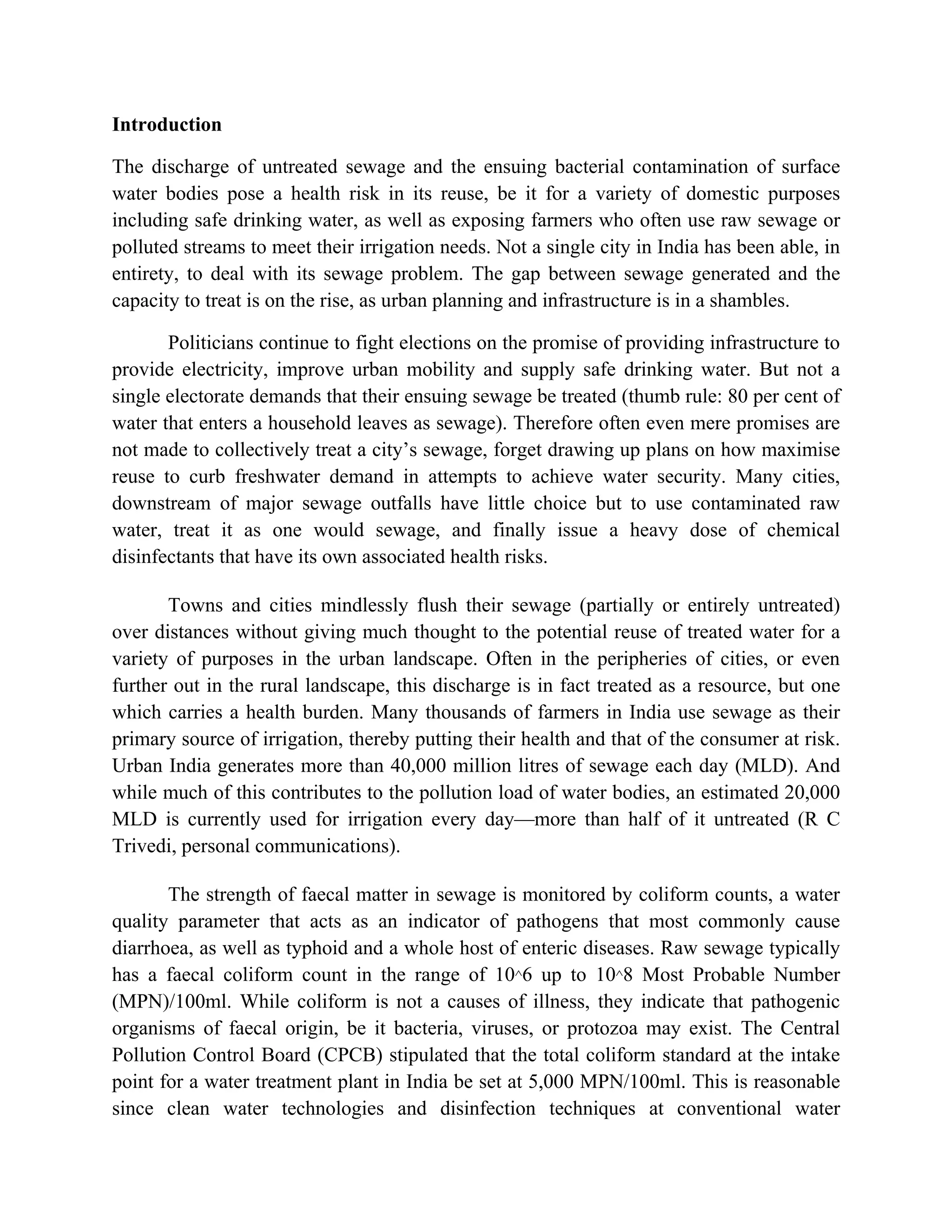 Coliform standards in_india | PDF