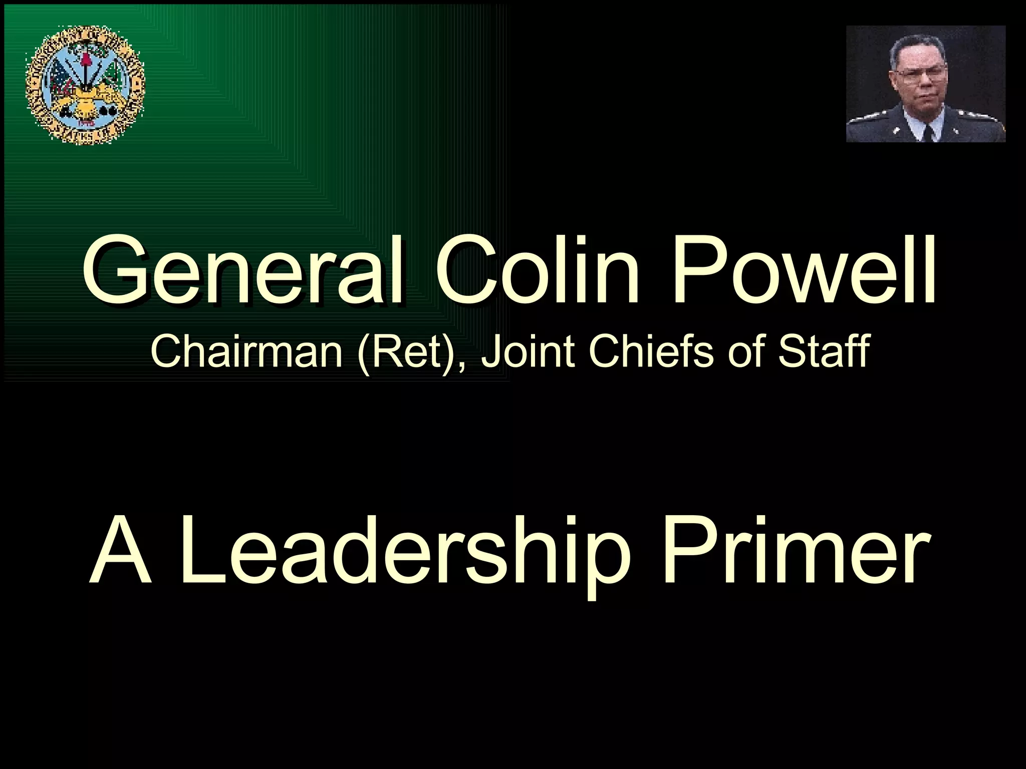 Colin Powell's Leadership Presentation | PPT