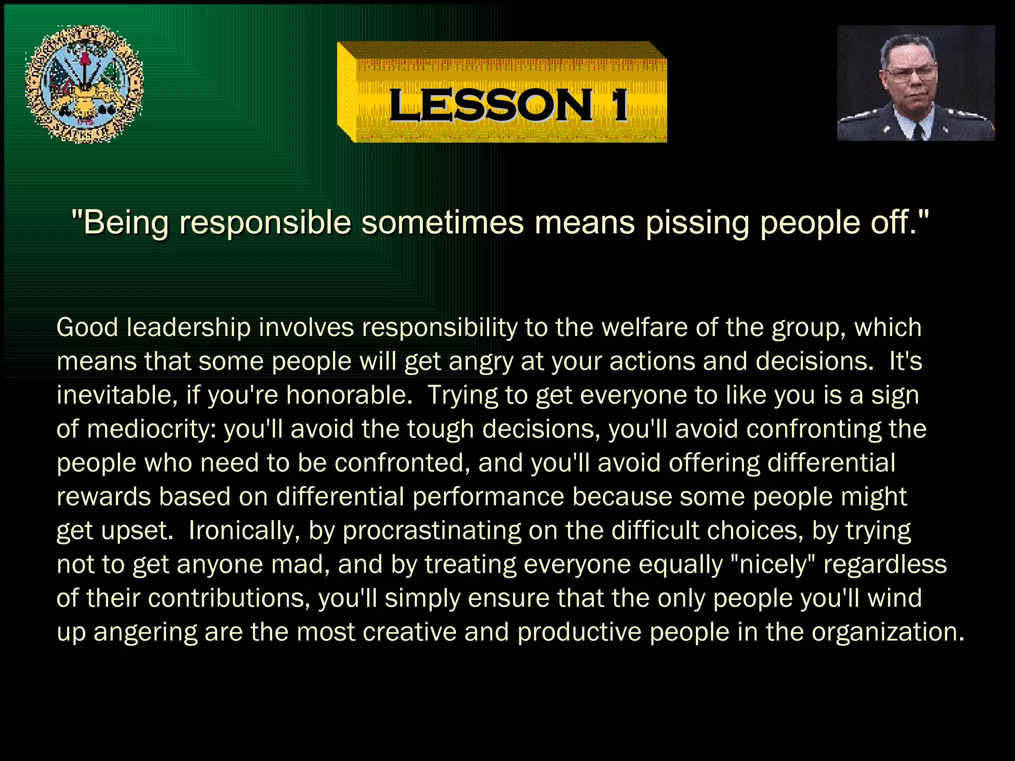 Colin Powell's Leadership Presentation | PPT
