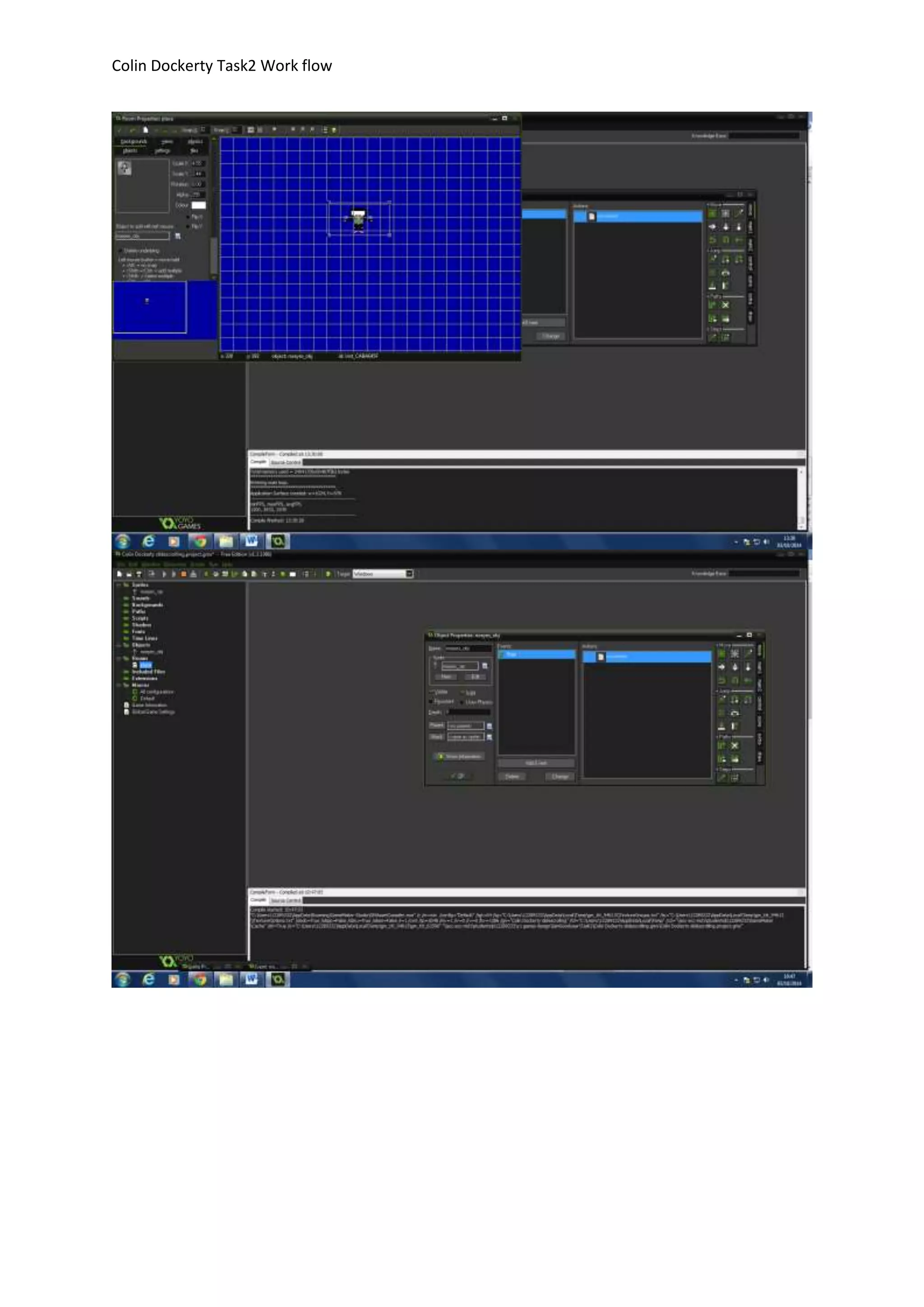 Colin Dockerty Task2 Work flow 
 
