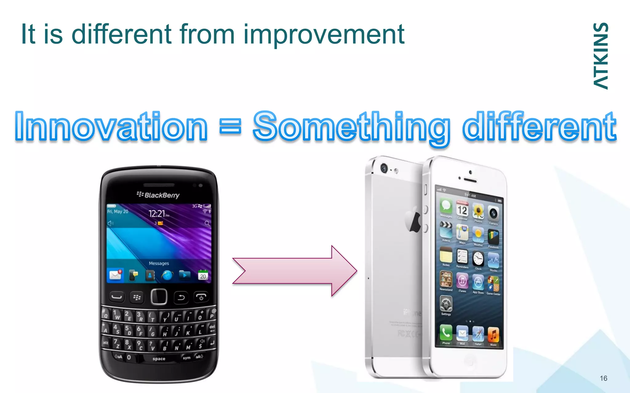 It is different from improvement
16
 