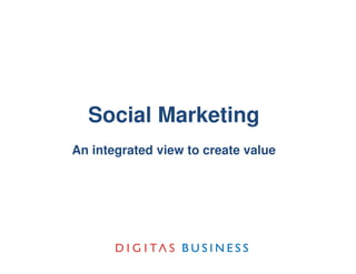 Social Marketing
BlackRock Presentation
     An integrated view to create value
 