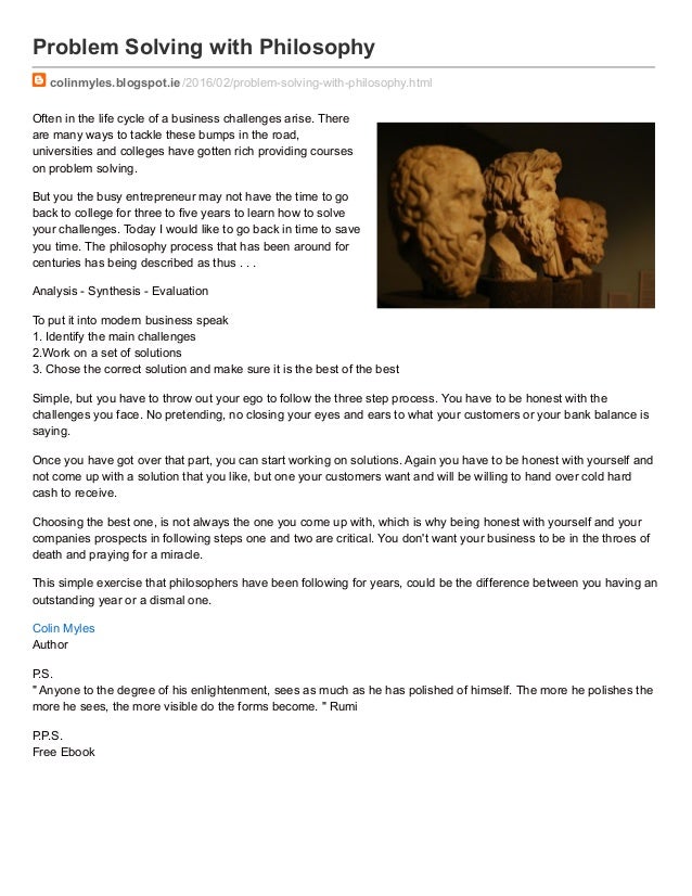 Type my philosophy problem solving picture