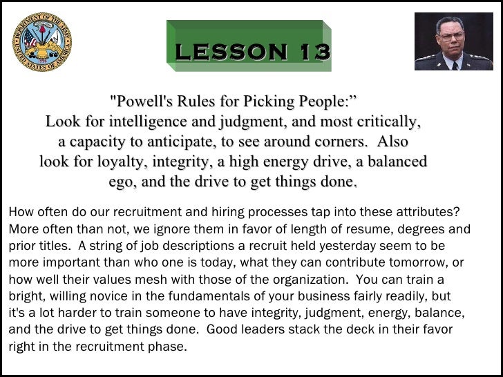 Colin Powell On Leadership