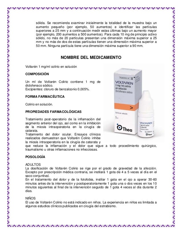 voltaren 1mg ml colirio