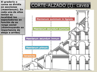 Manianum summum in ligneis
CORTE-ALZADO (I): cavea
 
