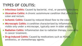 Define Colitis COLITIS. Inflamation of Gastrointestinal Tract | PDF
