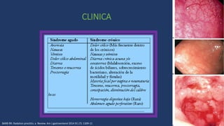 CLINICA
BARB RR: Radation proctitis: a Review. Am J gastroenterol 2014 91 (7): 1309-11
 