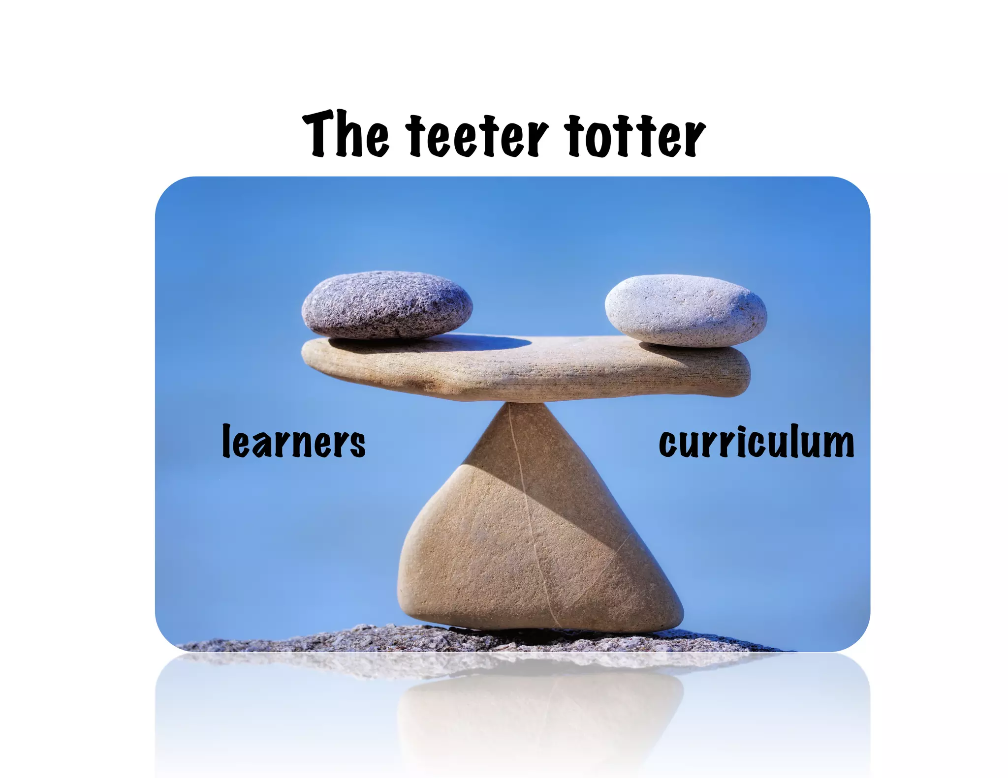 The teeter totter




learners              curriculum



kids
 