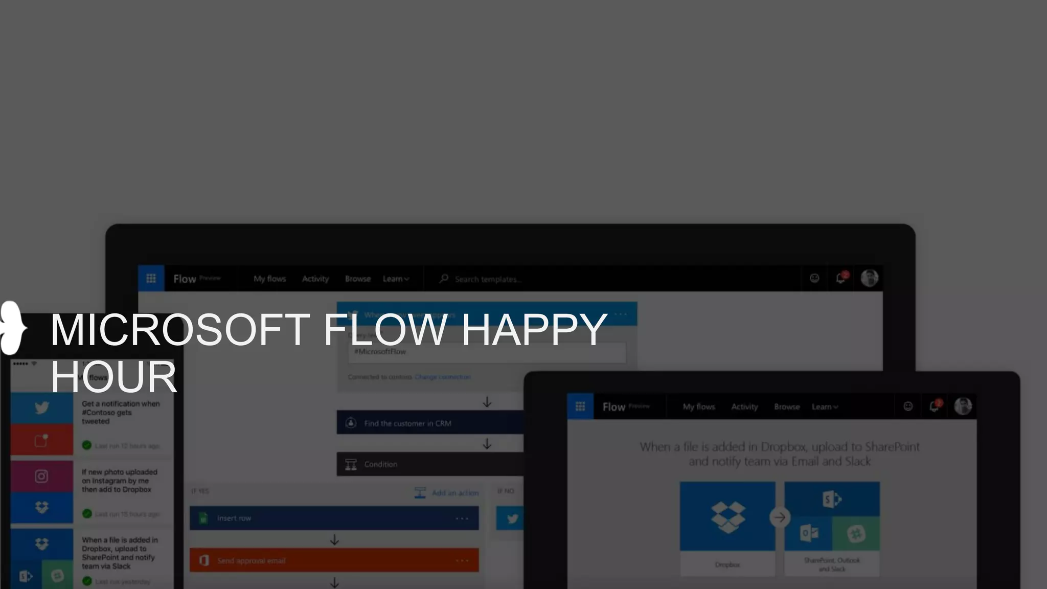 MICROSOFT FLOW HAPPY
HOUR
 