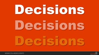 WWW.COLLAB365.EVENTS
Decisions
Decisions
Decisions
 