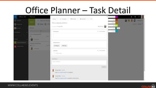 WWW.COLLAB365.EVENTS
Office Planner – Task Detail
 